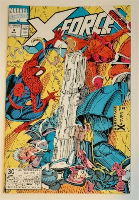 The Cover To Spider Mans X Force Comic Book Featuring An Image Of