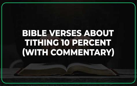 23 Bible Verses About Tithing 10 Percent With Commentary Scripture