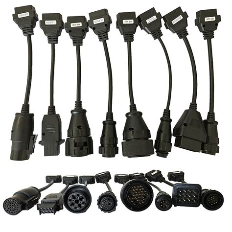 Newest Full Set 8 Truck Cables OBD2 Diagnostic OBD OBDII OBD 2