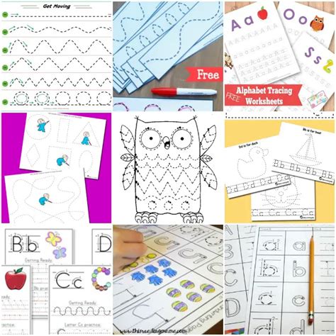 20 Free Preschool Tracing Worksheets