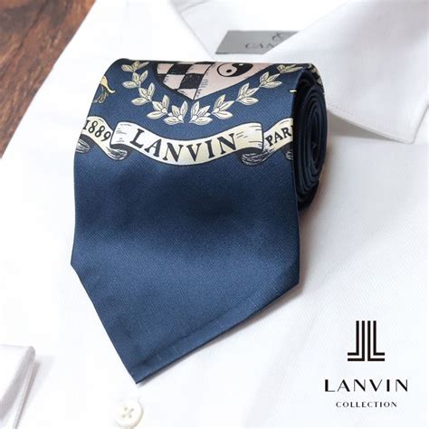 Yahoo オークション 1円 Lanvin ネクタイ なめらか美艶シルク100％