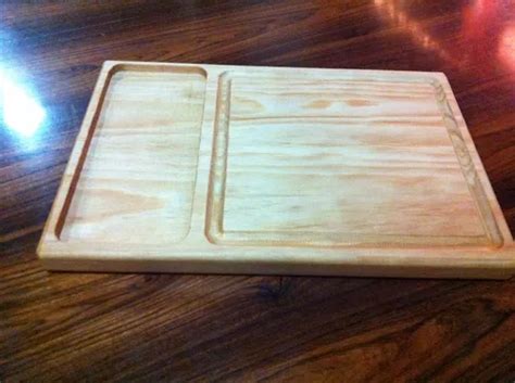 Jgo Tabla Plato Madera Pino Carnes Asado X Cm C Logo En Venta En