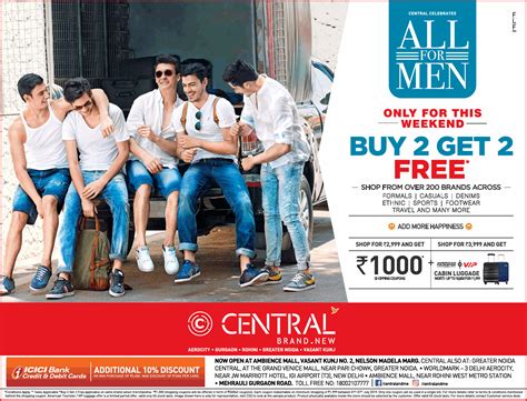 Central Shopping Mall All For Men Buy 2 Get 2 Free Ad Advert Gallery