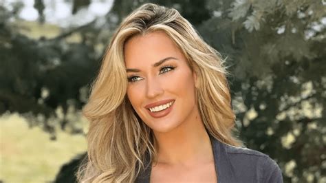 Paige Spiranac 31 Spilled Out Of Low Cut Dress With Hints Of Peach And Flowers Leaving Fans