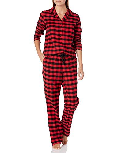 Amazon Essentials Women S Flannel Long Sleeve Shirt And Full Length