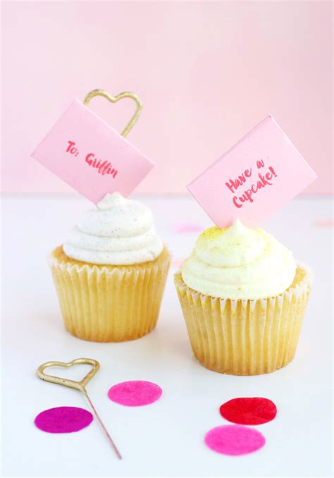 Valentine's Day Cupcake Toppers | lark & linen