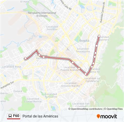 Ruta f horarios paradas y mapas Portal De Las Américas Actualizado