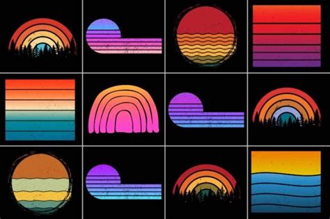 Grunge Retro Sunset Graphic By T Shirt Design Bundle Creative Fabrica