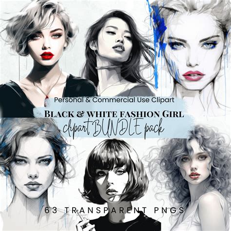 63 Black White Clipart Images, Fashion and Glamour Clipart, Fashion ...