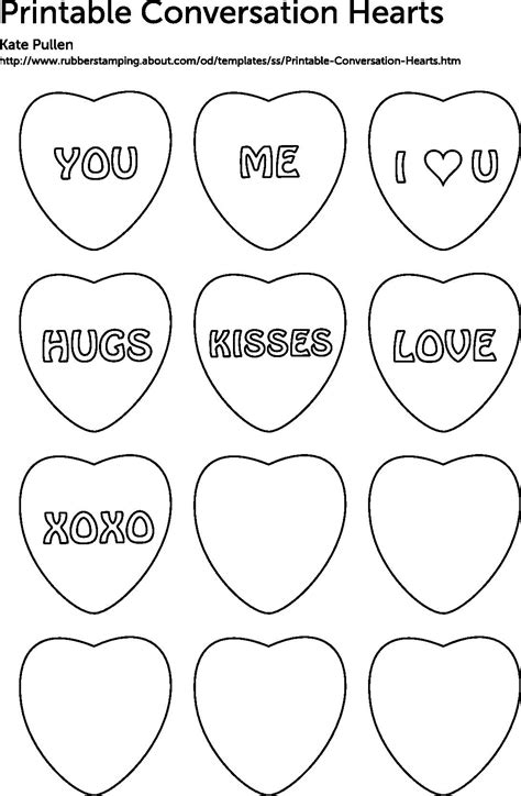 Printable Conversation Hearts Coloring Pages Johnathanropabbott