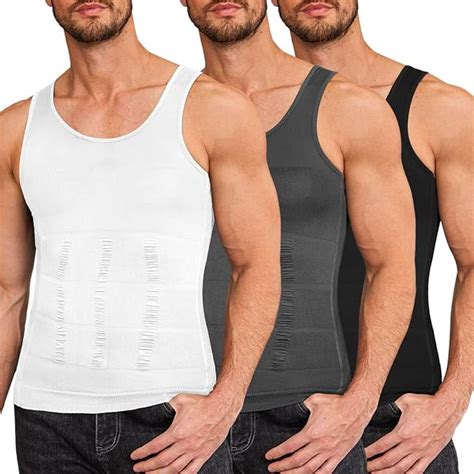 Coofandy Men S Pack Compression Shirt Slimming Body Shaper Vest Gym