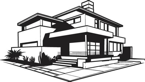 Modern House Outline Vector Art, Icons, and Graphics for Free Download