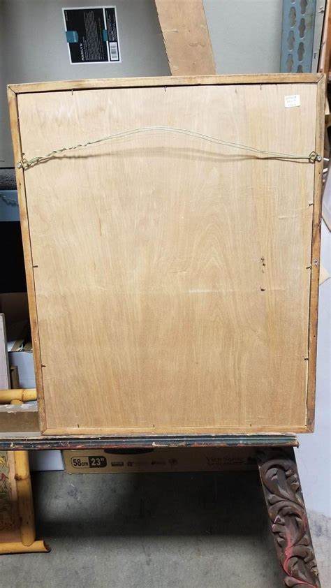 Hawaiian Airbrush Nude On Paper By Mundorff Honolulu In Bamboo Frame