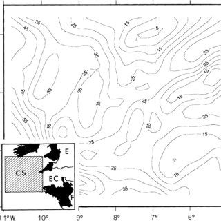 [ Bathymetry map of the Celtic Sea[ Compilation after various documents ...