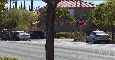 Roads Closed After Crash In Las Vegas Crestdale Lane And Trailwood Drive