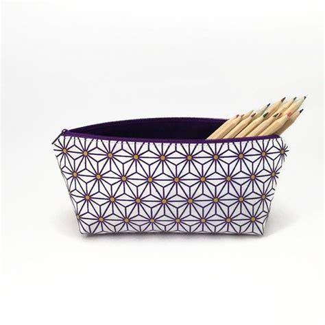 Purple pencil case, Pencil pouch, Purple makeup bag, Pencil bag, Small ...