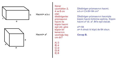 kenar uzunlukları 2 cm 4 cm ve 8 cm olan dikdörtgenler prizmasının