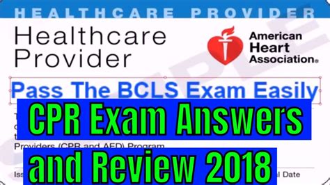 Answers To Cpr Test Exam Cpr Aed Pro A By Basmulder