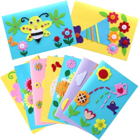 Amazon.com: Hicdaw Kids Greeting Card Making Kit, 9Pcs Card Making Kits ...