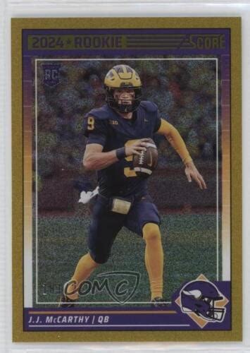 Score Rookies Gold Dots Jj Mccarthy Rookie Rc Ebay