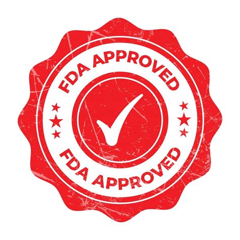 Fda Aprroved Label Stamp Badge Seal Sticker Tag Vector Food And