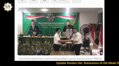 Rebutan Stempel Sekjen Partainya Yusril Enggan Teken Sk Pengurus