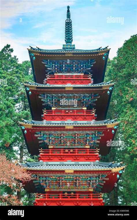 Gojunoto Five Storied Pagoda Situated In Front Of Nikko Tosho Gu