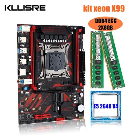 Kllisre Motherboard Kit Xeon X99 E5 2640 V4 Lga 2011 3 Cpu 2 Peças X