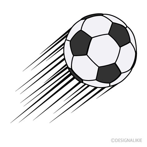 飛ぶサッカーボールイラストのフリー素材｜イラストイメージ