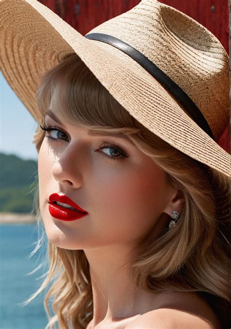 Taylor Swift Dons Red Lipstick And A Hat By Lift And Carry Global