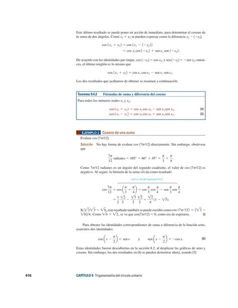 Trigonometr A Del C Rculo Unitario Autor Cimat Pdf