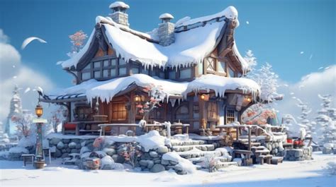 Premium Photo | Cozy SnowCovered Winter Cabin 19