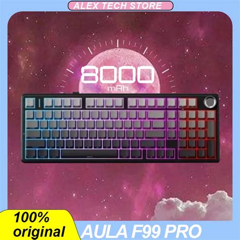 AULA F99 Pro Teclado Mec Nico Bluetooth Sem Fio Modo 3 Hot Swap O Multifuncional