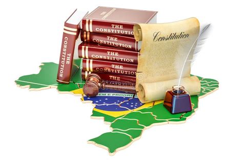 Constitution Of Brazil Concept, 3D Rendering Stock Illustration ...