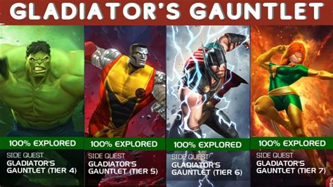 Gladiators Gauntlet Side Quest Tier 4 To 7 Mcoc Youtube