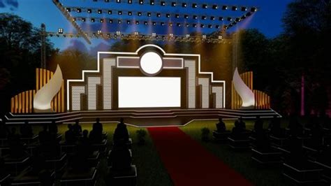 Outdoor Event Stage Lighting Effect 3d Stock Footage Video (100% ...