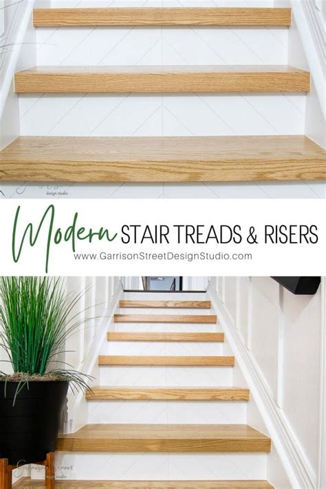 DIY Modern Stair Treads & Risers - Garrison Street Design Studio | Diy ...