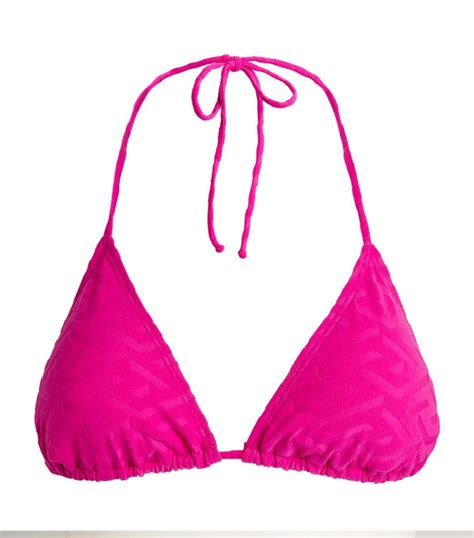 Womens Versace Pink Greca Bikini Top Harrods CountryCode