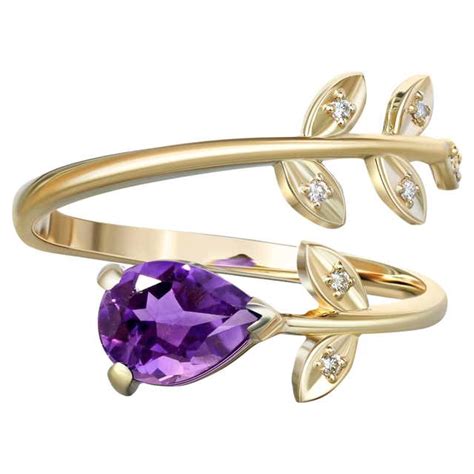 Charriol Amethyst Diamond Gold Ring For Sale at 1stDibs