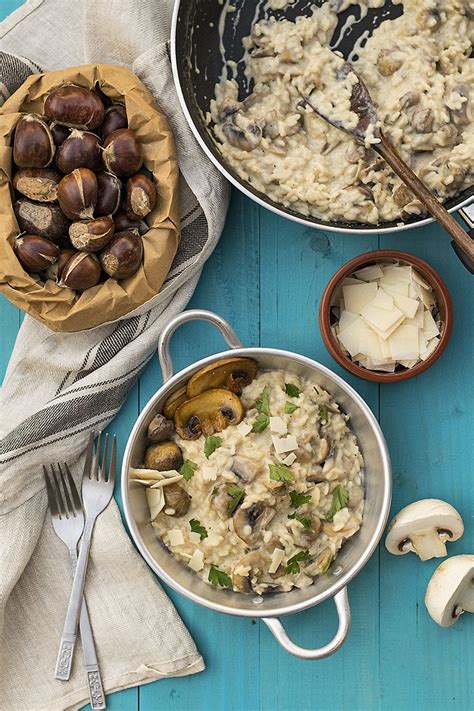 Mushroom & chestnut creamy risotto