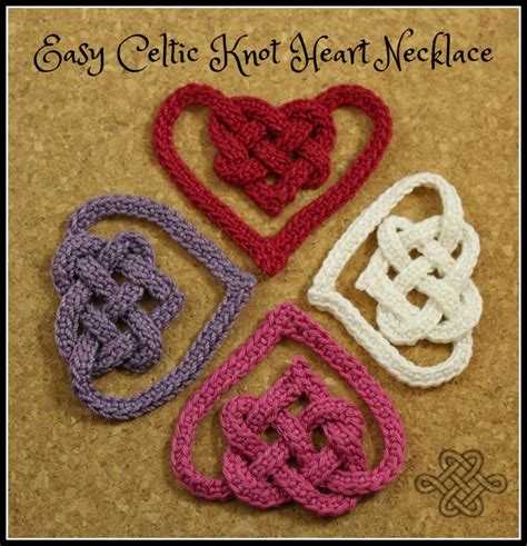 Easy Celtic Knot Heart Necklace Free Pattern By Celtic Knot Crochet