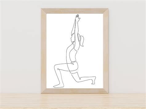 Yoga Wall Art Namaste Pose Print Yoga Lover Art Meditation Wall Decor Minimal Nude Body