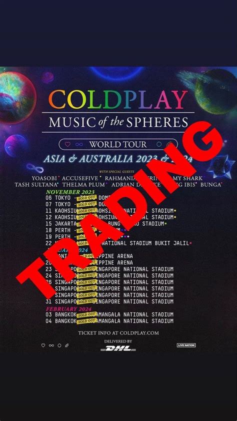 Coldplay Singapore, Tickets & Vouchers, Event Tickets on Carousell