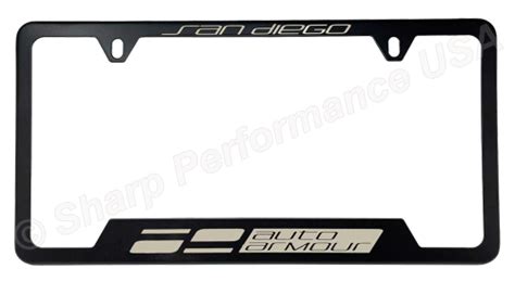 Matte Black Stainless Steel License Plate Frame - Laser Engraved ...