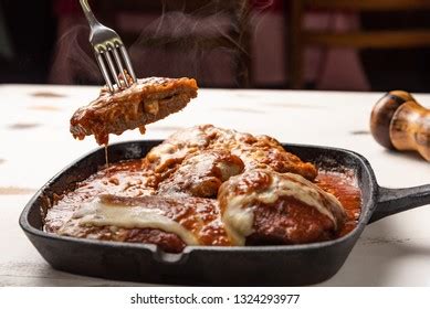 Parmegiana Steak Known Filet Parmegiana Black Foto De Stock