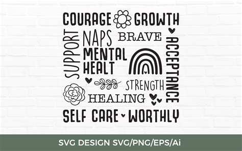 Mental Health Svg Tos Graphic By Twentyonestudios Creative Fabrica