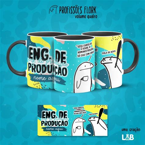 Caneca Flork Profissões engenharia De Produção Elo7