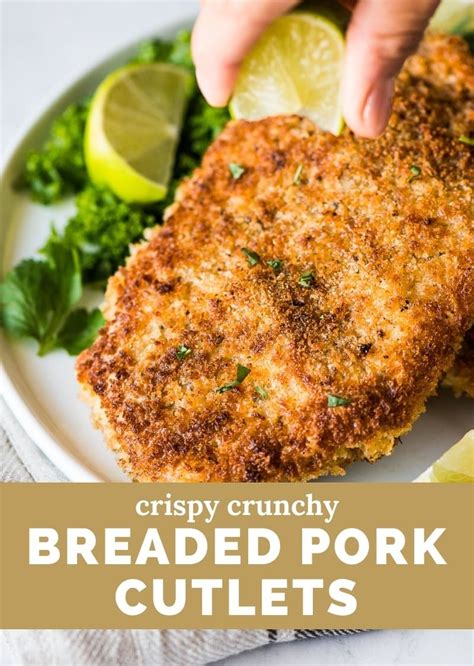 Breaded Pork Cutlets Made With Crispy Seasoned Panko Breadcrumbs And