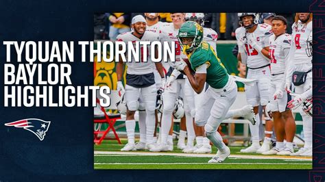 Tyquan Thornton College Highlights Baylor Wr New England Patriots