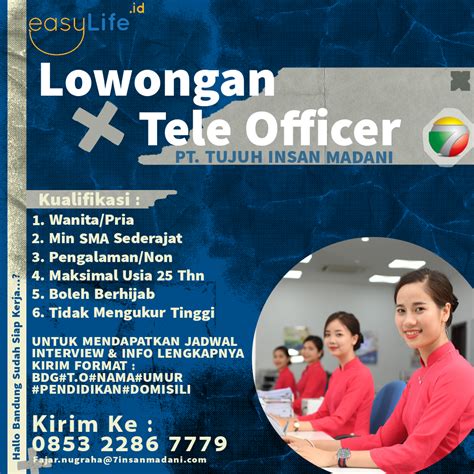 Lowongan Kerja Tele Officer Di PT Tujuh Insan Madani EasyLife Id